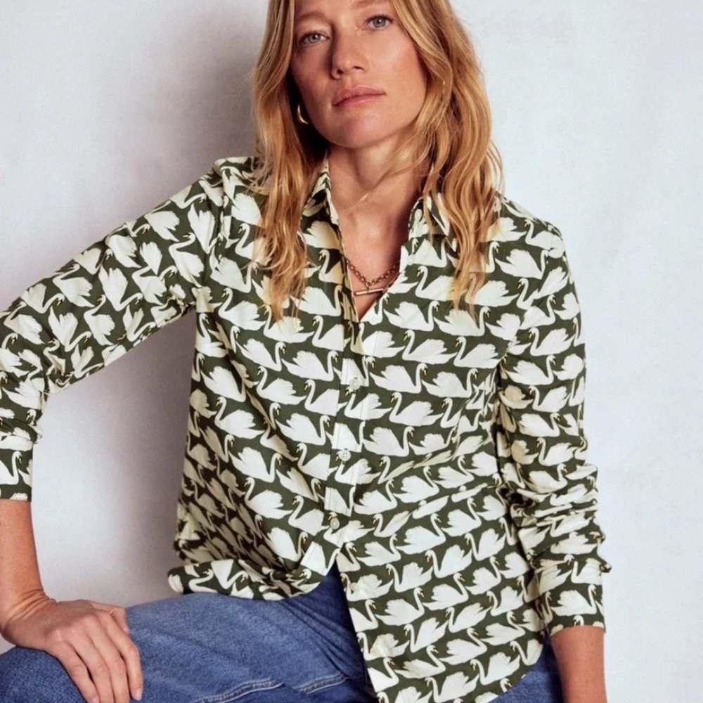 NWT Boden Swan Sienna Shirt  US10